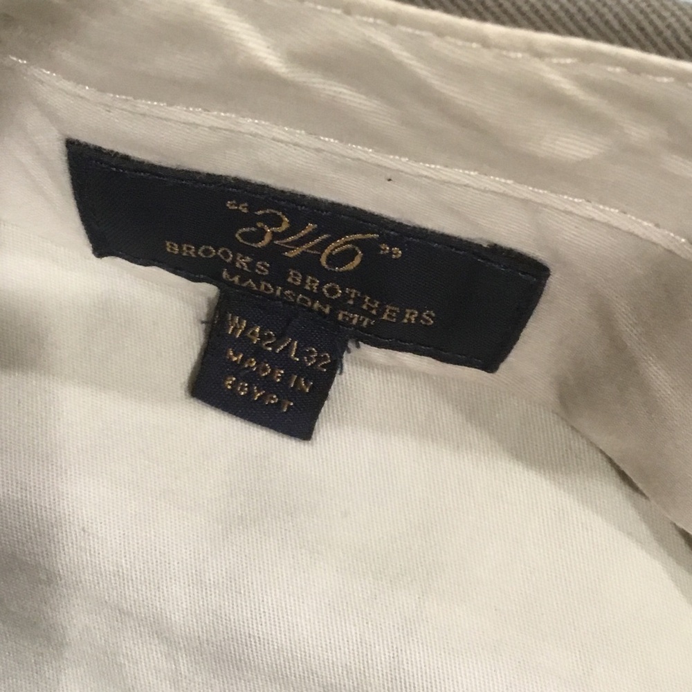 Brooks Brothers Light Olive Green Dress Pants - Classic Front Crease - Picture 2 of 4
